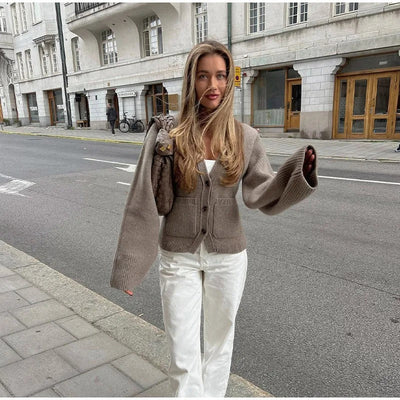 Elma - Gestrickte Strickjacke