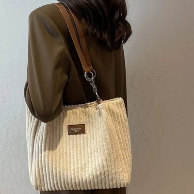 Amanda - Shopper in Velluto a Coste