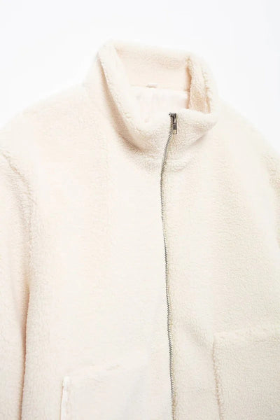 Lila - Oversized warme Fleece-Jacke