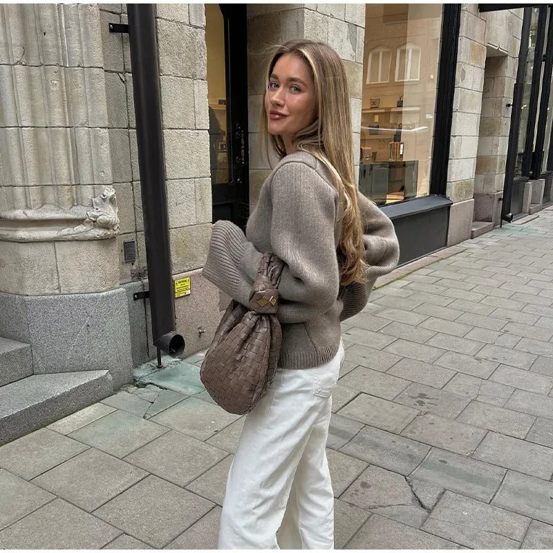 Elma - Gestrickte Strickjacke