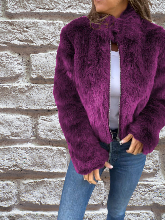Esra - Premium Faux Pelzmantel