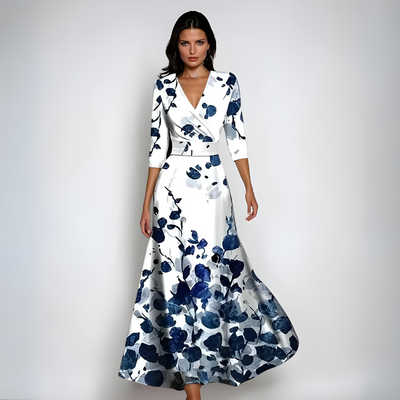 Helena™| Blumig gemustertes Kleid