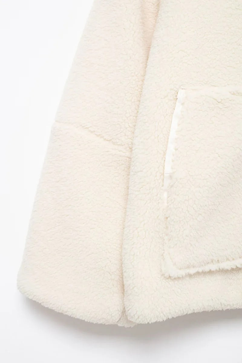 Lila - Oversized warme Fleece-Jacke