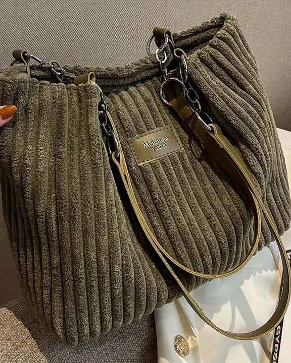 Amanda - Shopper in Velluto a Coste