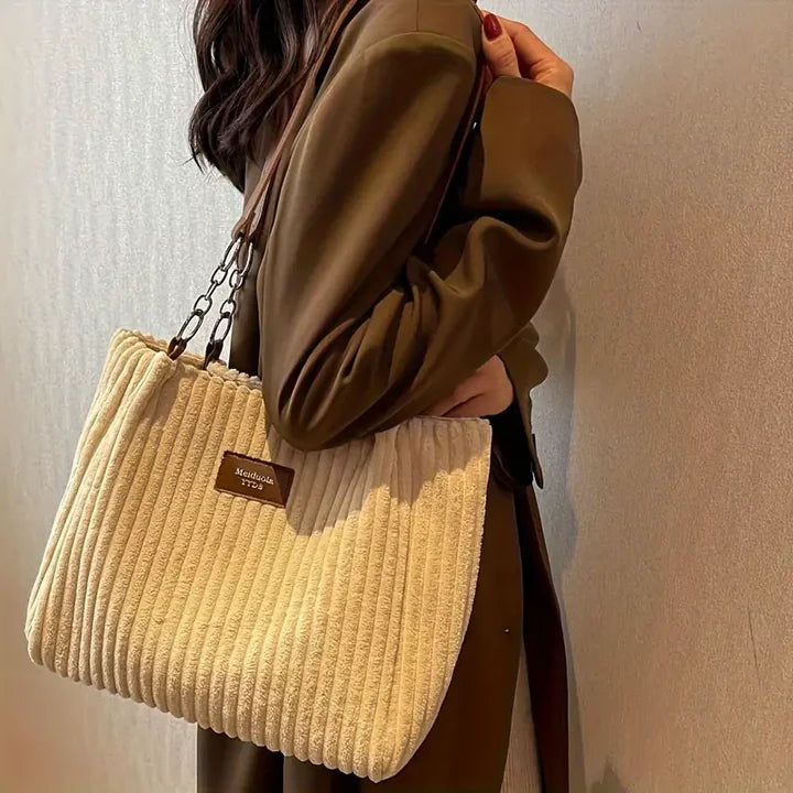 Amanda - Shopper in Velluto a Coste