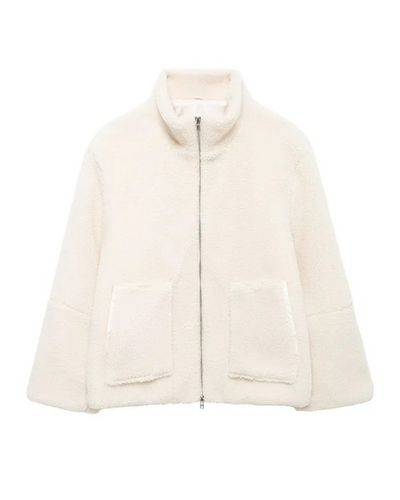 Lila - Oversized warme Fleece-Jacke