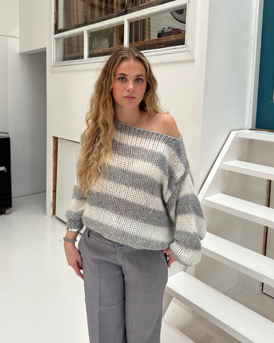 Louisa -  Gestrickter gestreifter Pullover