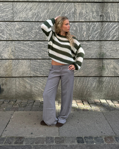 Louisa -  Gestrickter gestreifter Pullover