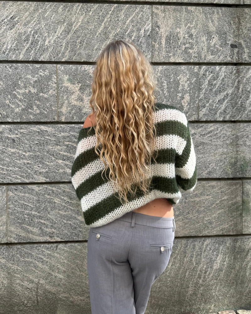 Louisa -  Gestrickter gestreifter Pullover