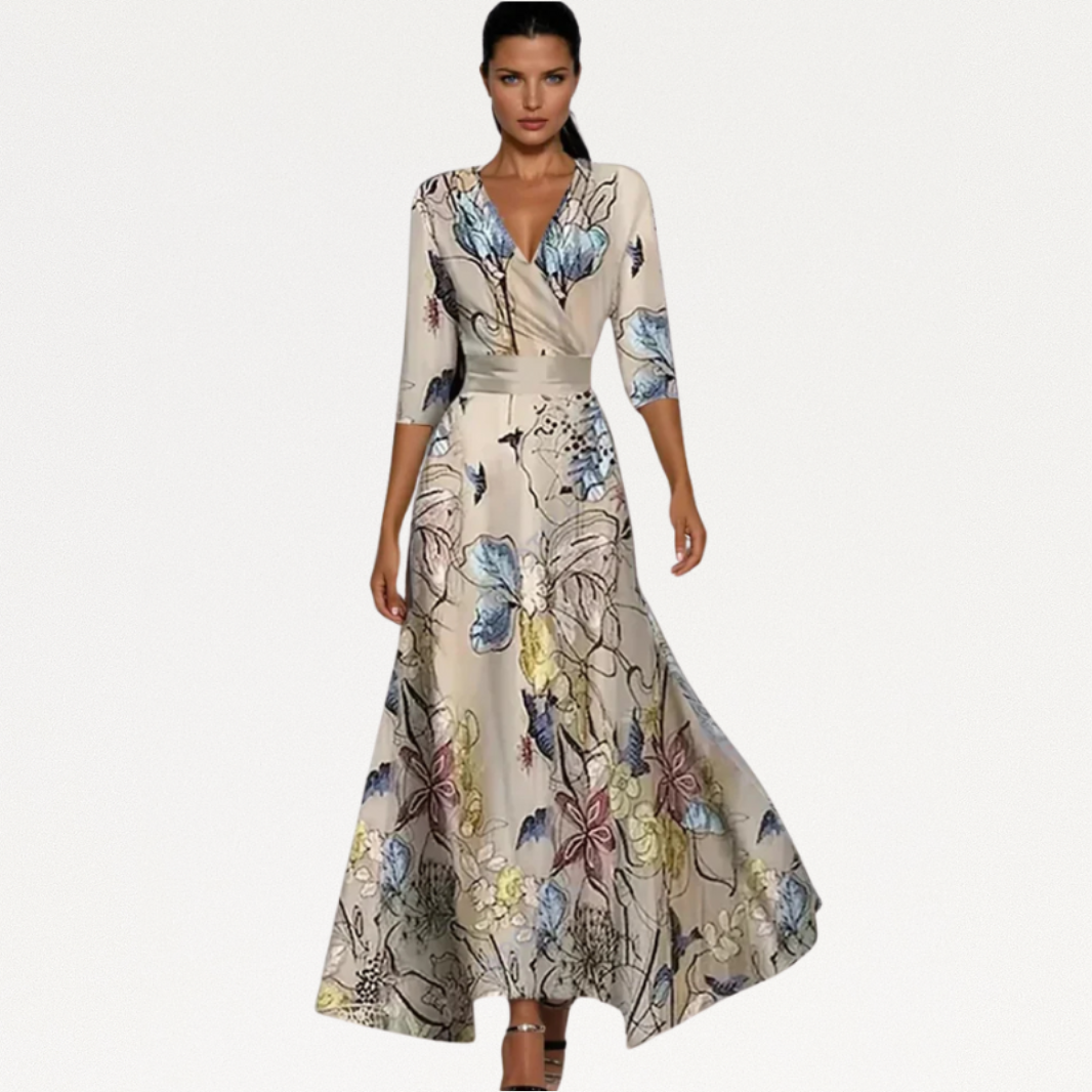 Helena™| Blumig gemustertes Kleid