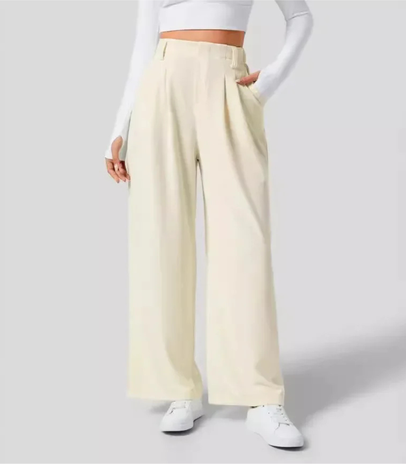 Johanna™ | Dehnbare Stoffhose mit hohem Bund