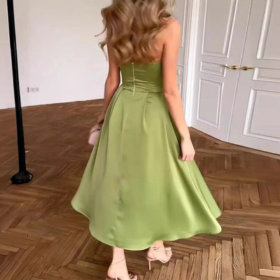 Mavis - Schulterfreies Midikleid