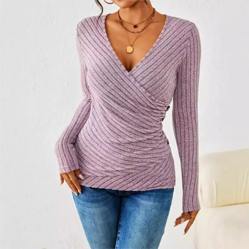 Emilia™ | Elegantes, figurformendes Langarmshirt
