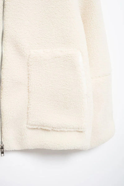 Lila - Oversized warme Fleece-Jacke