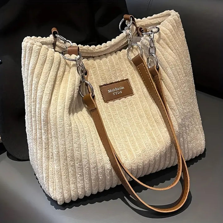 Amanda - Shopper in Velluto a Coste
