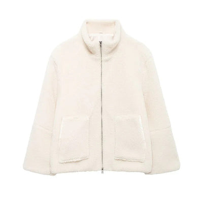 Lila - Oversized warme Fleece-Jacke