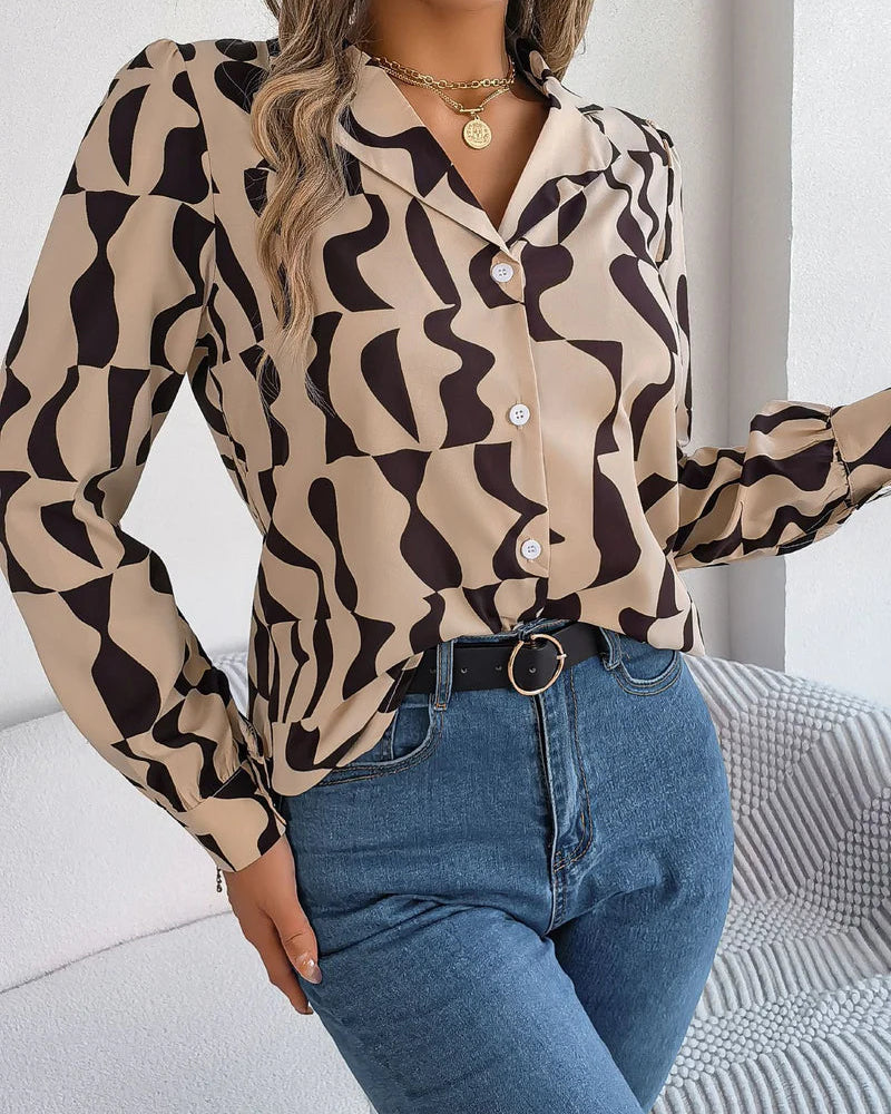 Rubinia - Gemusterte Bluse