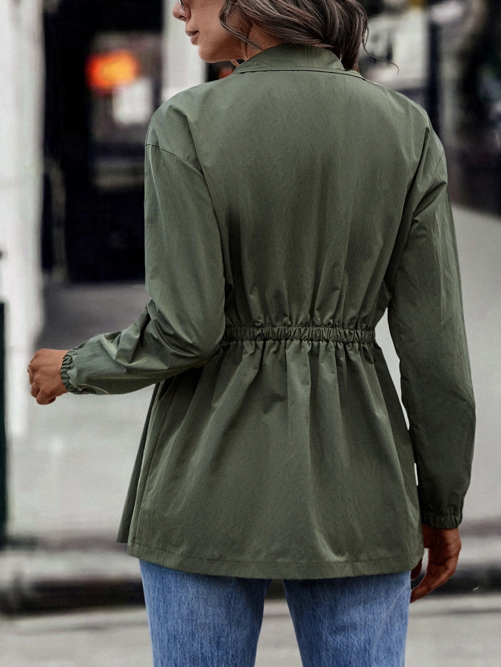 Stria - Winddichte Frauen Mittellange Jacke mit Reißverschluss