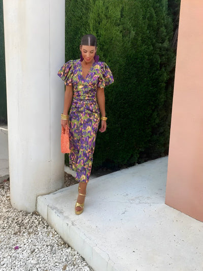 Kim™ | Kleid mit plissierten Ärmeln