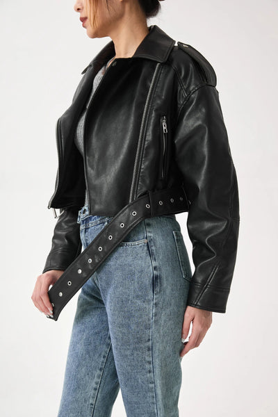 Vivien™ | Cropped Bikerjacke