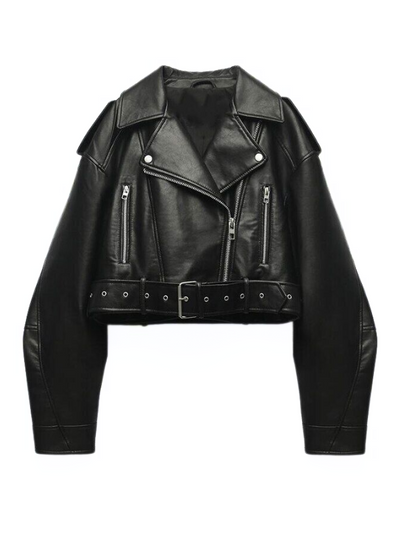 Vivien™ | Cropped Bikerjacke