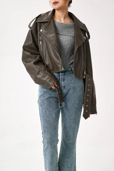 Vivien™ | Cropped Bikerjacke