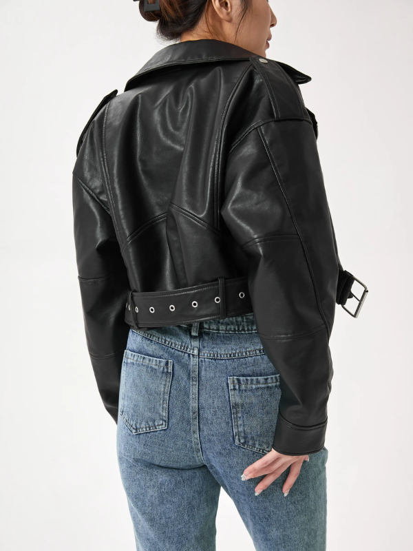 Vivien™ | Cropped Bikerjacke
