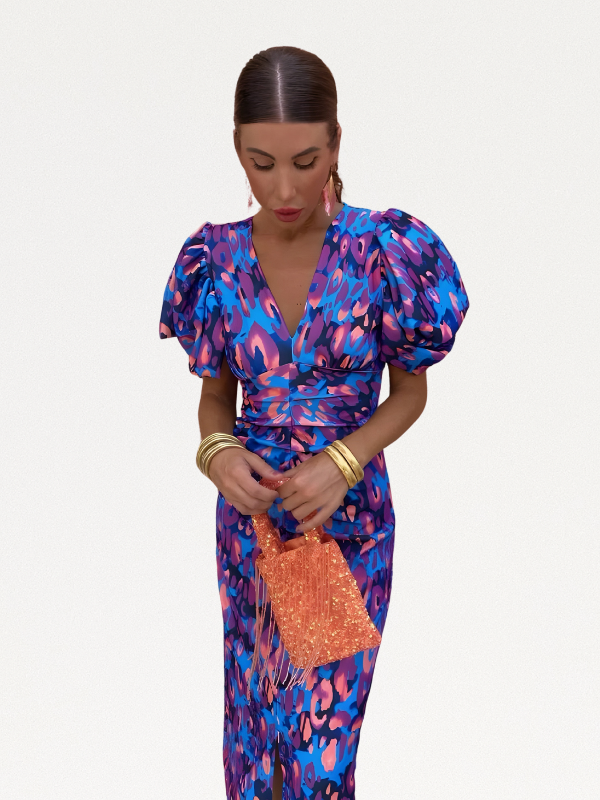 Kim™ | Kleid mit plissierten Ärmeln